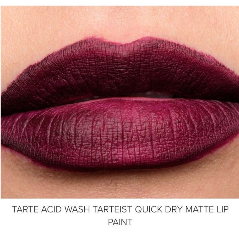 TARTE - 🎉HP🎉NWT - Tarteist Quick Dry Matte Lip Paint/Acid Wash (very dark berry) - Picture 8 of 16